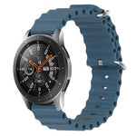 Correia de relógio em silicone de cor sólida estilo oceano 22mm, para Samsung Galaxy Watch3 45mm, para Samsung Galaxy Watch 46mm, para Samsung Gear S3 Classic, para Samsung Gear S3 Frontier