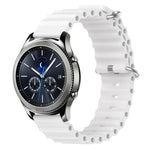 Correia de relógio em silicone de cor sólida estilo oceano 22mm, para Samsung Galaxy Watch3 45mm, para Samsung Galaxy Watch 46mm, para Samsung Gear S3 Classic, para Samsung Gear S3 Frontier