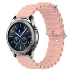 Correia de relógio em silicone de cor sólida estilo oceano 22mm, para Samsung Galaxy Watch3 45mm, para Samsung Galaxy Watch 46mm, para Samsung Gear S3 Classic, para Samsung Gear S3 Frontier