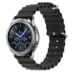 Correia de relógio em silicone de cor sólida estilo oceano 22mm, para Samsung Galaxy Watch3 45mm, para Samsung Galaxy Watch 46mm, para Samsung Gear S3 Classic, para Samsung Gear S3 Frontier