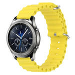 Correia de relógio em silicone de cor sólida estilo oceano 22mm, para Samsung Galaxy Watch3 45mm, para Samsung Galaxy Watch 46mm, para Samsung Gear S3 Classic, para Samsung Gear S3 Frontier