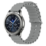 Correia de relógio em silicone de cor sólida estilo oceano 22mm, para Samsung Galaxy Watch3 45mm, para Samsung Galaxy Watch 46mm, para Samsung Gear S3 Classic, para Samsung Gear S3 Frontier