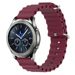 Correia de relógio em silicone de cor sólida estilo oceano 22mm, para Samsung Galaxy Watch3 45mm, para Samsung Galaxy Watch 46mm, para Samsung Gear S3 Classic, para Samsung Gear S3 Frontier