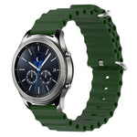 Correia de relógio em silicone de cor sólida estilo oceano 22mm, para Samsung Galaxy Watch3 45mm, para Samsung Galaxy Watch 46mm, para Samsung Gear S3 Classic, para Samsung Gear S3 Frontier