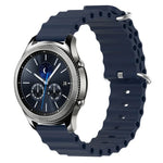 Correia de relógio em silicone de cor sólida estilo oceano 22mm, para Samsung Galaxy Watch3 45mm, para Samsung Galaxy Watch 46mm, para Samsung Gear S3 Classic, para Samsung Gear S3 Frontier