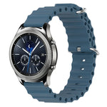 Correia de relógio em silicone de cor sólida estilo oceano 22mm, para Samsung Galaxy Watch3 45mm, para Samsung Galaxy Watch 46mm, para Samsung Gear S3 Classic, para Samsung Gear S3 Frontier