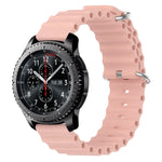 Correia de relógio em silicone de cor sólida estilo oceano 22mm, para Samsung Galaxy Watch3 45mm, para Samsung Galaxy Watch 46mm, para Samsung Gear S3 Classic, para Samsung Gear S3 Frontier