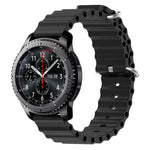 Correia de relógio em silicone de cor sólida estilo oceano 22mm, para Samsung Galaxy Watch3 45mm, para Samsung Galaxy Watch 46mm, para Samsung Gear S3 Classic, para Samsung Gear S3 Frontier