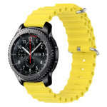 Correia de relógio em silicone de cor sólida estilo oceano 22mm, para Samsung Galaxy Watch3 45mm, para Samsung Galaxy Watch 46mm, para Samsung Gear S3 Classic, para Samsung Gear S3 Frontier