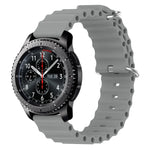 Correia de relógio em silicone de cor sólida estilo oceano 22mm, para Samsung Galaxy Watch3 45mm, para Samsung Galaxy Watch 46mm, para Samsung Gear S3 Classic, para Samsung Gear S3 Frontier