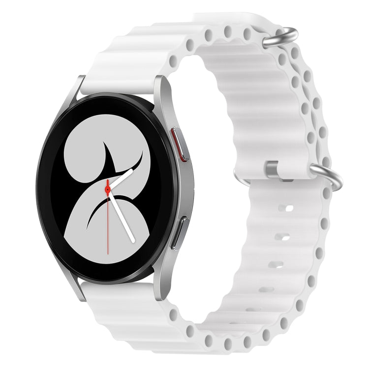 20mm Ocean Style Silicone Solid Color Watch Band, For Samsung Galaxy Watch 4 40mm, For Samsung  Galaxy Watch 4 Classic 42mm, For Samsung  Galaxy Watch 4 Classic 46mm, For Samsung Galaxy Watch Active 2 40mm