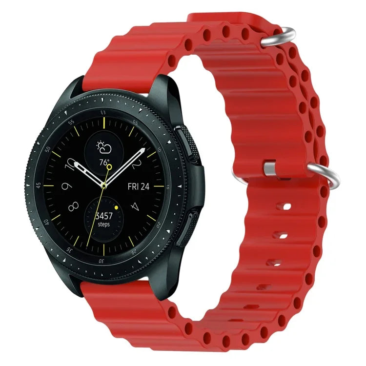 20mm Ocean Style Silicone Solid Color Watch Band, For Samsung Galaxy Watch Active 2 44mm, For Samsung Galaxy Watch 42mm