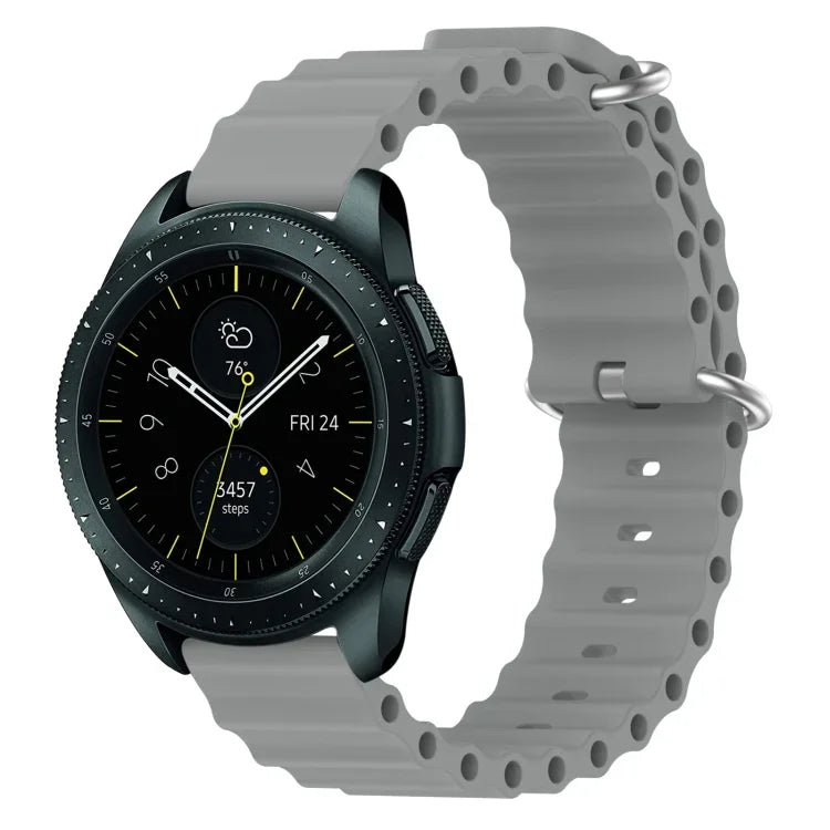 20mm Ocean Style Silicone Solid Color Watch Band, For Samsung Galaxy Watch Active 2 44mm, For Samsung Galaxy Watch 42mm