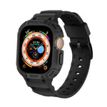 Para Apple Watch Ultra 3 / 2 / 1 49mm Capa Integrada JUNSUNMAY em TPU Correia Elástica Ajustável