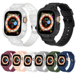 Para Apple Watch Ultra 3 / 2 / 1 49mm Capa Integrada JUNSUNMAY em TPU Correia Elástica Ajustável