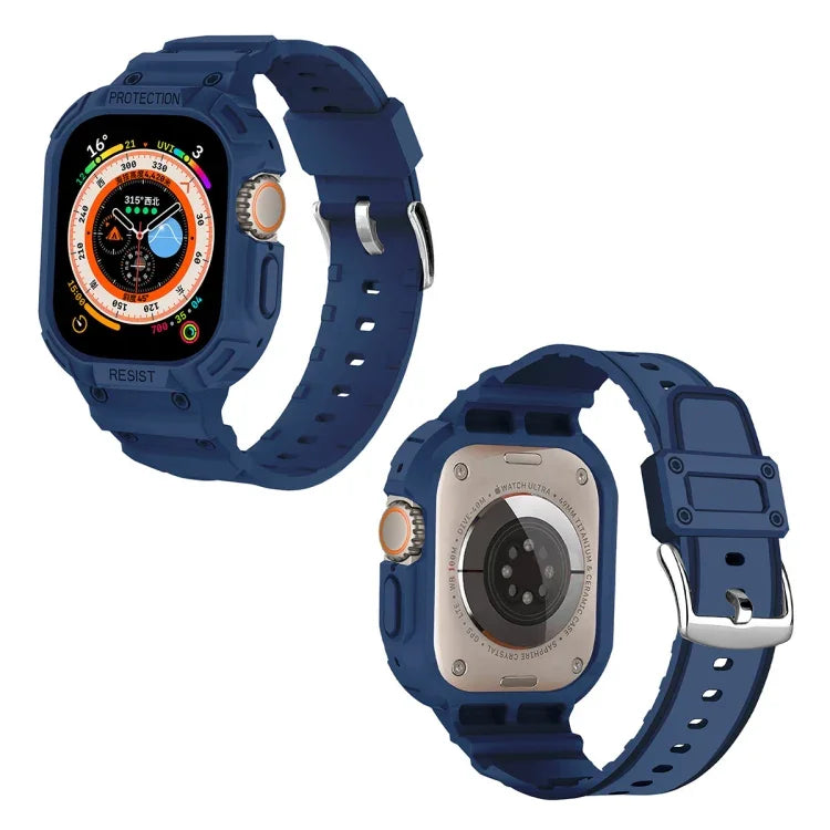 Para Apple Watch Ultra 3 / 2 / 1 49mm Capa Integrada JUNSUNMAY em TPU Correia Elástica Ajustável