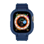 Para Apple Watch Ultra 3 / 2 / 1 49mm Capa Integrada JUNSUNMAY em TPU Correia Elástica Ajustável