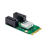 Adaptador ST551 PCIe B+M key 6Gbps para 2 Portas SATA 3.0 M.2 para SATA duplo, ST551