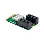 Adaptador ST551 PCIe B+M key 6Gbps para 2 Portas SATA 3.0 M.2 para SATA duplo, ST551