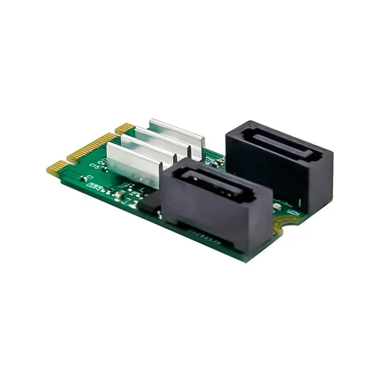 Adaptador ST551 PCIe B+M key 6Gbps para 2 Portas SATA 3.0 M.2 para SATA duplo, ST551