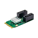 Adaptador ST551 PCIe B+M key 6Gbps para 2 Portas SATA 3.0 M.2 para SATA duplo, ST551
