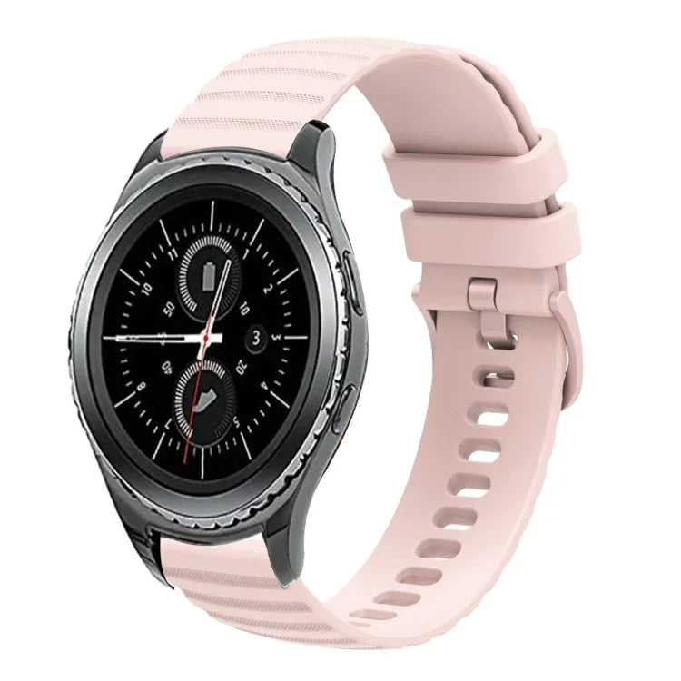 20mm Wavy Dotted Solid-Color Silicone Watch Band, For Samsung Galaxy Gear S2 Classic
