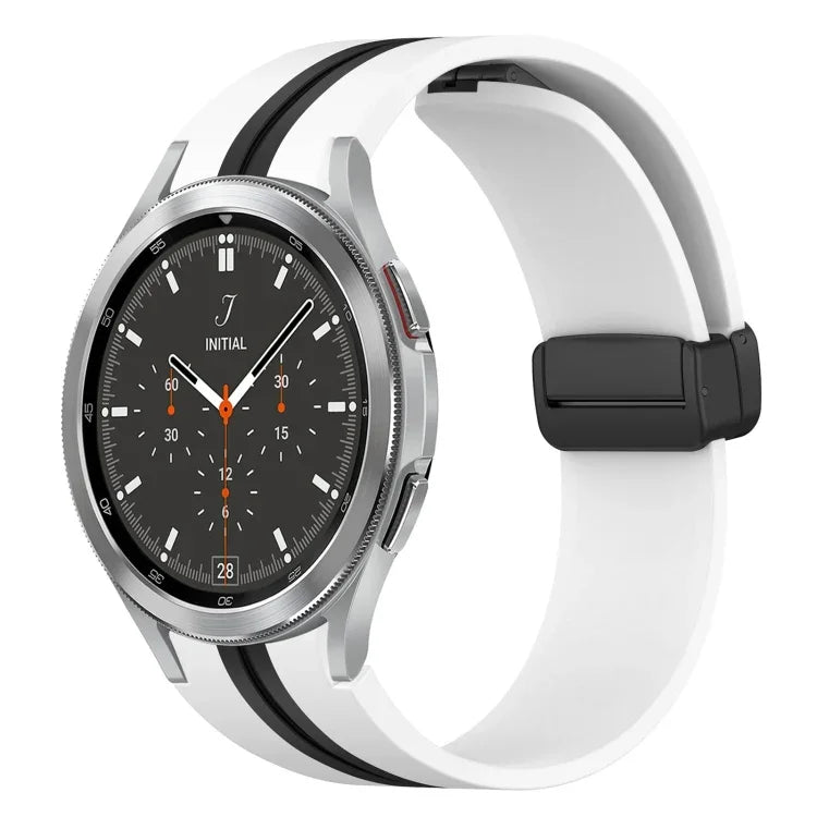 Correia de Relógio em Silicone com Fecho Magnético Dobrável, Para Samsung Galaxy Watch 4 Classic 46mm, Para Samsung Galaxy Watch 4 Classic 42mm