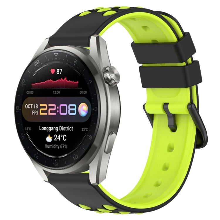 22mm Two-Color Porous Silicone Watch Band, For Huawei Watch 3 Pro New
