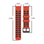 22mm Two-Color Porous Silicone Watch Band, For Huawei Watch 3 Pro New