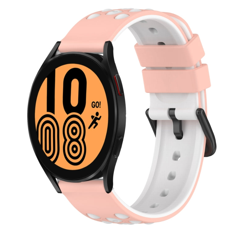 Bracelete de relógio em silicone bicolor 22mm, para Samsung Galaxy Watch4 40mm, para Samsung Galaxy Watch4 Classic 42mm, para Samsung Galaxy Watch4 Classic 46mm, para Samsung Galaxy Watch Active2 40mm