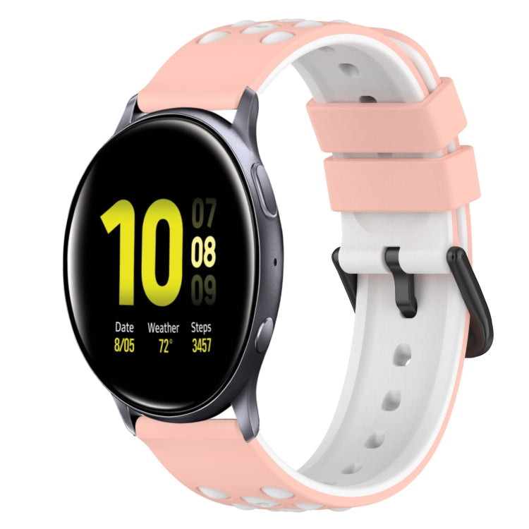 Pulseira de relógio de silicone bicolor 22mm, para Samsung Galaxy Watch Active2 44mm, para Samsung Galaxy Watch 42mm