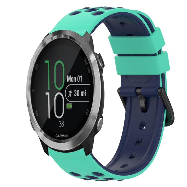 22mm Two-Color Silicone Watch Band, For Garmin Garminmove Style, For Garmin Forerunner 645 Music
