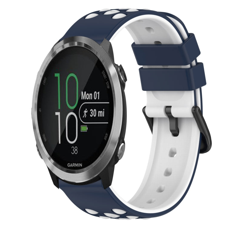 22mm Two-Color Silicone Watch Band, For Garmin Garminmove Style, For Garmin Forerunner 645 Music