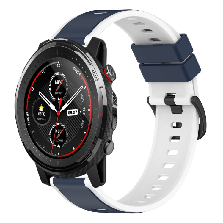 22mm Two-Color Silicone Watch Band, For Amazfit 3, For Amazfit GTR 47mm