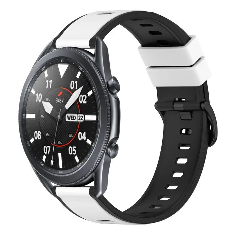 Pulseira de Silicone Bicolor 22mm, Para Samsung Galaxy Watch3 45mm, Para Samsung Galaxy Watch 46mm, Para Samsung Gear S3 Classic, Para Samsung Gear S3 Frontier