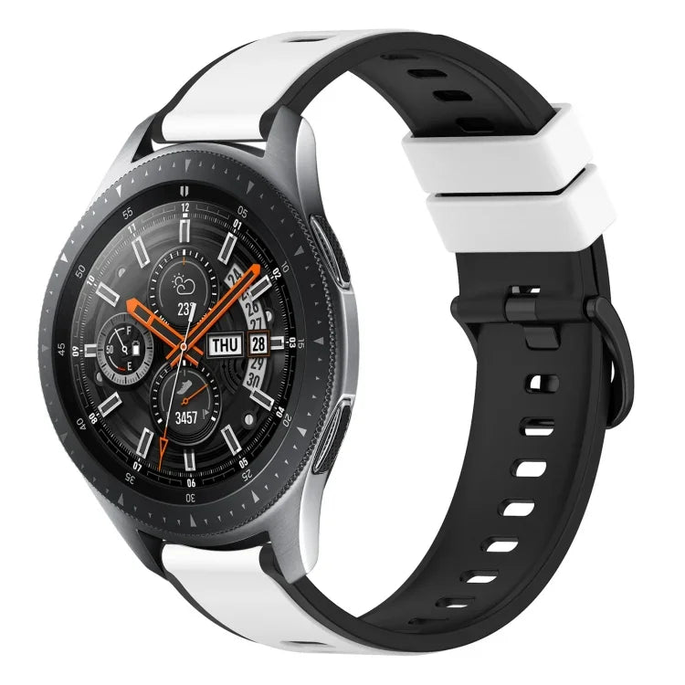 22mm Two-Color Silicone Watch Band, For Samsung Galaxy Watch3 45mm, For Samsung Galaxy Watch 46mm, For Samsung Gear S3 Classic, For Samsung Gear S3 Frontier
