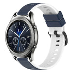22mm Two-Color Silicone Watch Band, For Samsung Galaxy Watch3 45mm, For Samsung Galaxy Watch 46mm, For Samsung Gear S3 Classic, For Samsung Gear S3 Frontier