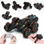 Carro de Acrobacias de Cinco Rodas com Braço Oscilante de 360 Graus 2.4G Carro RC Multifuncional MoFun, Controlo Simples, Controlo Duplo