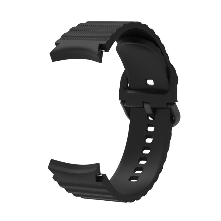 Pulseira de relógio em silicone com fivela de cor pura com padrão ondulado pontilhado, para Samsung Galaxy Watch 5 / 5 Pro, para Samsung Galaxy Watch 4