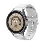 Pulseira de relógio em silicone com fivela de cor pura com padrão ondulado pontilhado, para Samsung Galaxy Watch 5 / 5 Pro, para Samsung Galaxy Watch 4