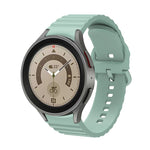 Pulseira de relógio em silicone com fivela de cor pura com padrão ondulado pontilhado, para Samsung Galaxy Watch 5 / 5 Pro, para Samsung Galaxy Watch 4