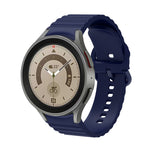 Pulseira de relógio em silicone com fivela de cor pura com padrão ondulado pontilhado, para Samsung Galaxy Watch 5 / 5 Pro, para Samsung Galaxy Watch 4