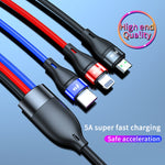 Cabo de Carregamento Rápido USB para Micro USB + USB-C / Tipo-C + 8 Pinos