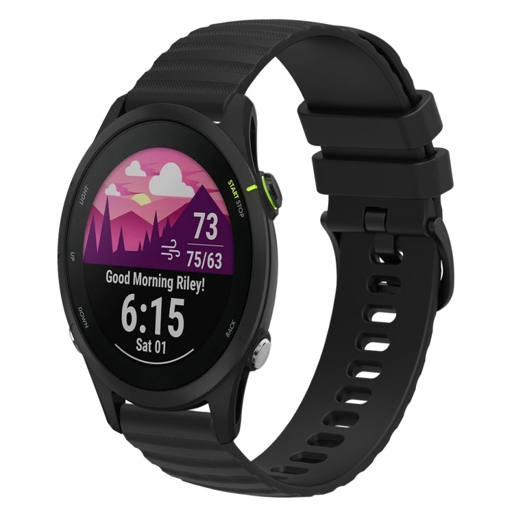 18mm Wavy Dotted Solid-Color Silicone Watch Band, For Garmin Forerunner 255S, For Garmin Forerunner 255S Music, For Garmin Venu 2S, For Garmin Vivomove 3S