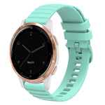 18mm Wavy Dotted Solid-Color Silicone Watch Band, For Garmin Vivoactive 4S