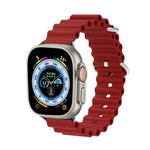 Correia de Relógio em Silicone com Cabeça Metálica Ocean, Para Apple Watch Ultra 49mm / Series 8&7 45mm, Para Apple Watch Series 8&7 41mm / SE 2&6&SE&5&4 40mm / 3&2&1 38mm