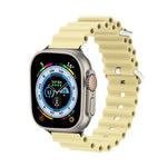 Correia de Relógio em Silicone com Cabeça Metálica Ocean, Para Apple Watch Ultra 49mm / Series 8&7 45mm, Para Apple Watch Series 8&7 41mm / SE 2&6&SE&5&4 40mm / 3&2&1 38mm