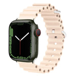 Correia de Relógio em Silicone com Cabeça Metálica Ocean, Para Apple Watch Ultra 49mm / Series 8&7 45mm, Para Apple Watch Series 8&7 41mm / SE 2&6&SE&5&4 40mm / 3&2&1 38mm