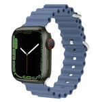 Correia de Relógio em Silicone com Cabeça Metálica Ocean, Para Apple Watch Ultra 49mm / Series 8&7 45mm, Para Apple Watch Series 8&7 41mm / SE 2&6&SE&5&4 40mm / 3&2&1 38mm