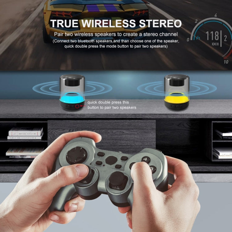 Coluna Bluetooth Sem Fios ENKAY Hat-Prince com Luz RGB Portátil, S, L